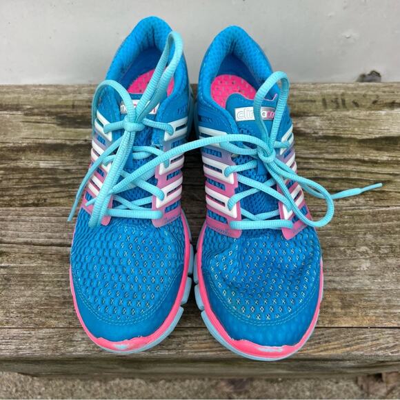 Adidas Women's ClimaCool Crazy Running Shoes Solar Blue/White/Pink C76437 Size 9 - Picture 3 of 9